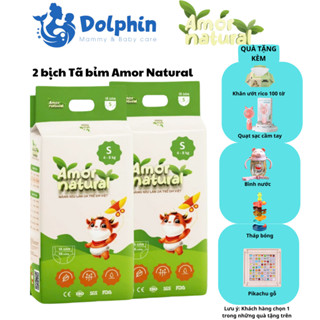 2 bịch bỉm Amor Natural thoáng khí tiết kiệm đủ size 