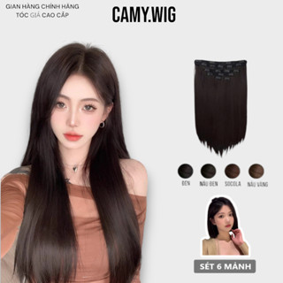 Tóc Giả Kẹp 6 Phím Cao Cấp, Tóc Giả Mảnh Kẹp