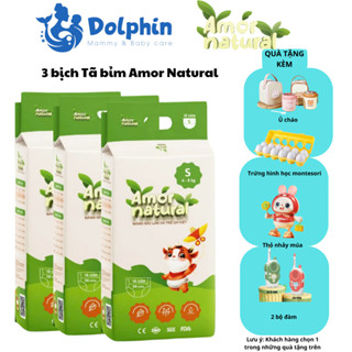  3 bịch bỉm Amor Natural bỉm Việt Nam đủ size 
