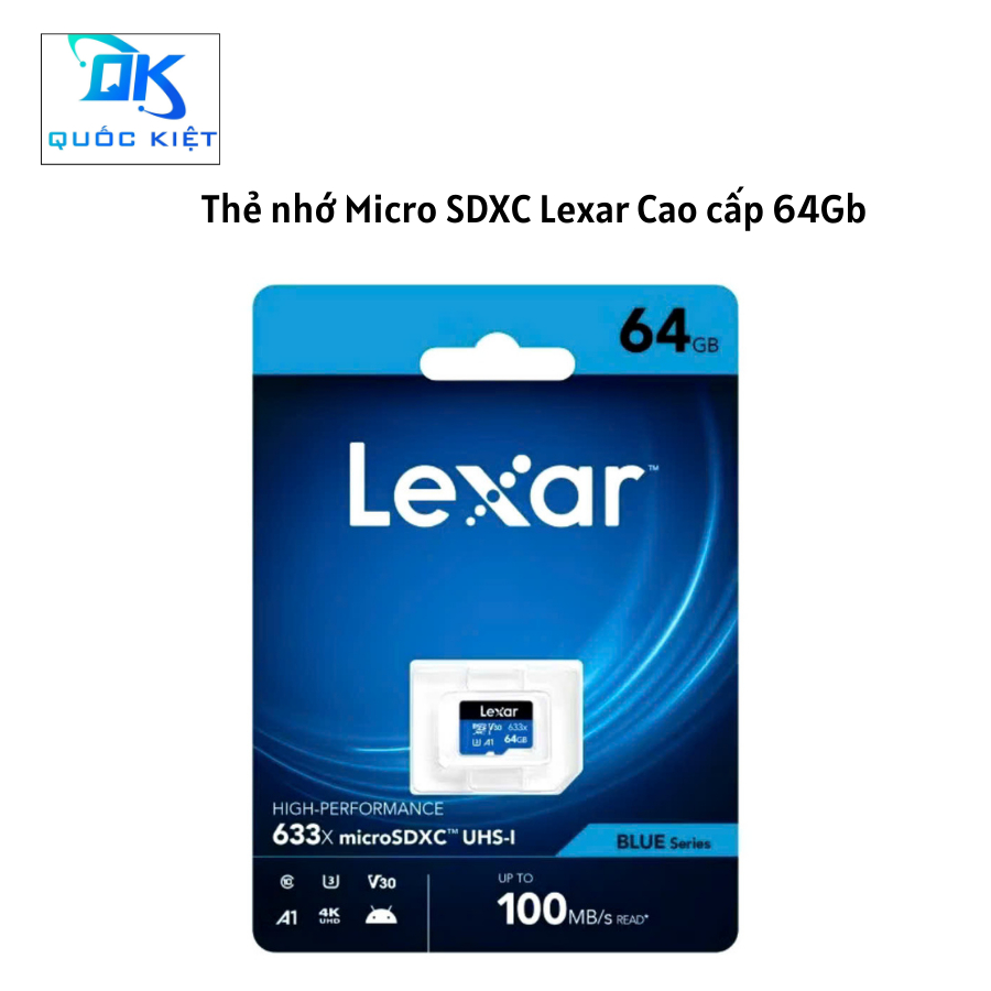 Thẻ nhớ Micro SDXC Lexar Cao cấp 64Gb