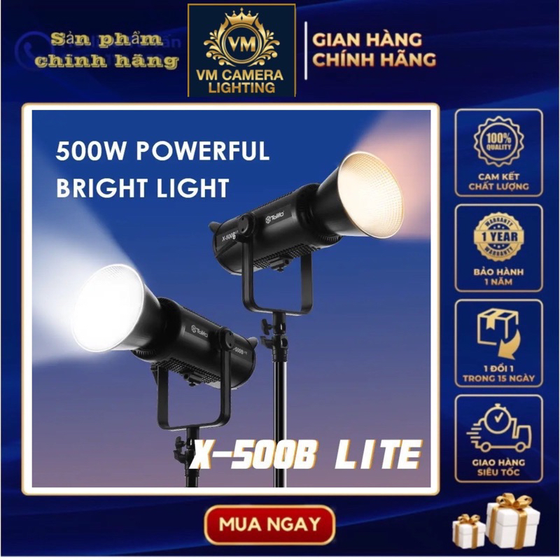 Đèn Led T.OLIFO X-500B 🔥 HÀNG CAO CẤP 🔥 Đèn Điều Khiển Từ Xa Không Dây Với 12 Hiệu Ứng Ánh Sáng