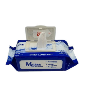 Thùng 5 gói khăn ướt lau bếp lau vật dụng kháng khuẩn Matinee loại mới 80 tờ, khăn to và dày, 700g