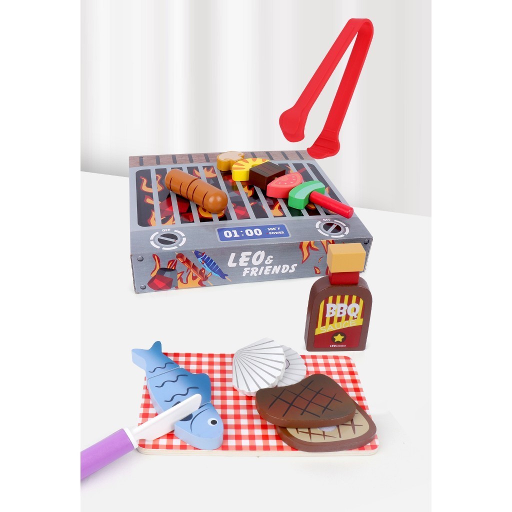 LEO & FRIENDS Đồ chơi nướng BBQ, Đồ chơi nhâp vai nhà bếp cho bé LF0035