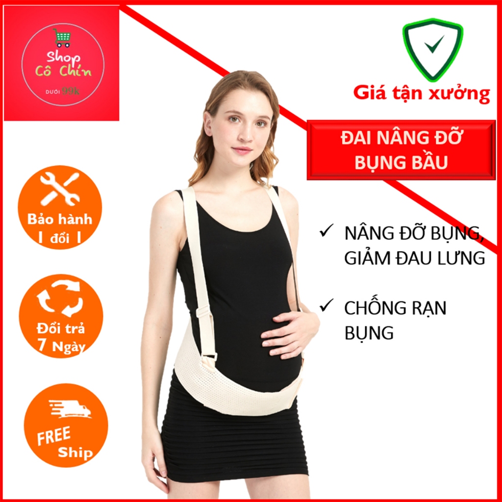 Đai Đỡ Bụng Bầu Co Giãn 4 Chiều, Giảm Đau Lưng Chống Rạn Bụng Bảo Vê Côt Sống An Toàn Cho Mẹ
