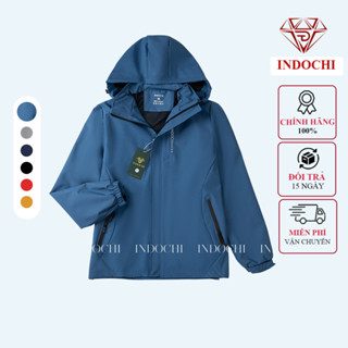  Áo Khoác Gió Chống Nước Chống UV Thiết Kế Cổ Tàu Trẻ Trung Phong Cách INDOCHI 2023 