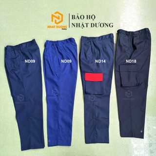 Quần lao động nam quần bảo hộ lao động nam nữ công nhân màu xanh đen vải kaki bền chắc giá rẻ