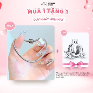 Lắc tay, Vòng Tay Charm Titan MIRA & Co. DT-PAN-TR Dây Trơn Mix Tất Cả Dòng Charm Không Gỉ Phụ Kiện