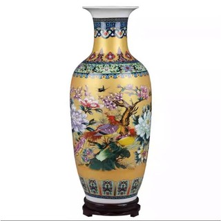 [HÀNG CÓ SẴN] Bình Gốm Chim Công Mẫu Đơn