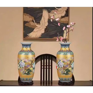 [HÀNG CÓ SẴN] Bình Gốm Chim Công Mẫu Đơn