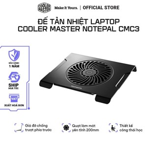 Đế Tản Nhiệt Laptop Cooler Master NOTEPAL CMC3, Quạt 200mm Làm Mát Nhanh, Chống Ồn | Bảo Hành 1 Năm