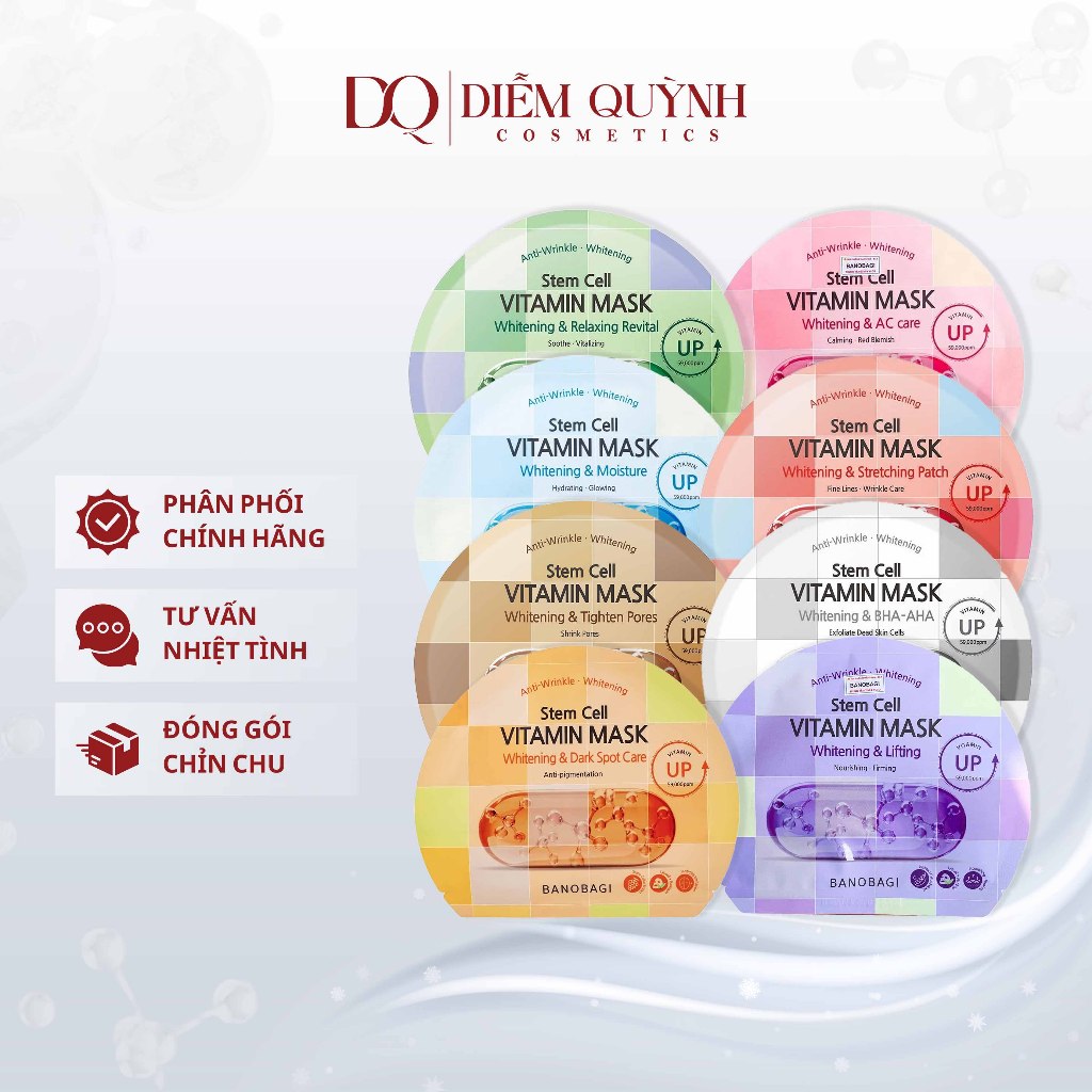 Mặt Nạ Giấy Banobagi Stem Cell Vitamin Mask Hàn Quốc Đủ Màu