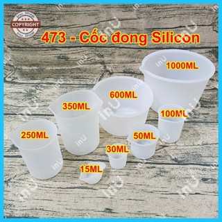  Cốc silicon 1000ml 1 lít đựng nhựa AB Resin Epoxy chống dính dễ vệ sinh làm sạch 