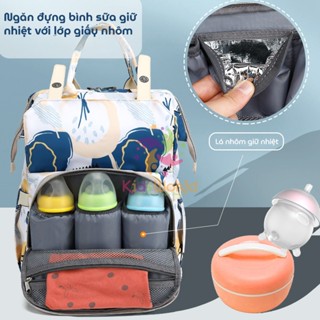  Balo Bỉm Sữa Cho Mẹ Và Bé Monesa CarFreeFox Mommy Bag Giữ Nhiệt Bình Sữa 13 Ngăn Đa Năng Chống Thấm 