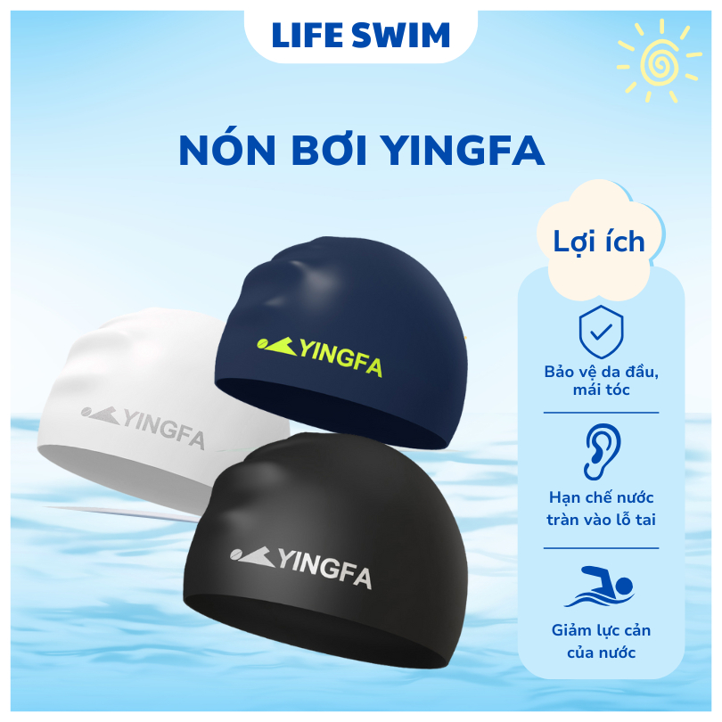 Nón Bơi Yingfa Chính Hãng - Bảo Vệ Tóc & Da Đầu Khi Bơi