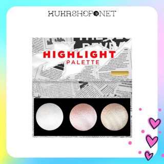 [Xukashop] Phấn bắt sáng highlight Mona 3 ô lung linh, tạo khối, chất phấn mềm mịn tiện lợi