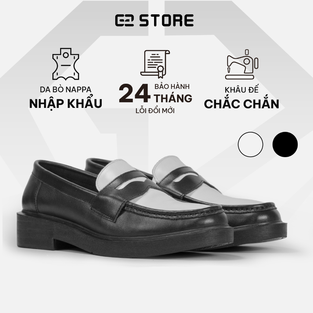 Giày tây nam G2 Loafer dáng lười bằng da bò cao cấp giày da công sở đi làm có độn đế tăng chiều cao