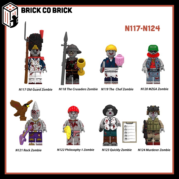 Zombie Mô hình Nhân vật Lính Xác Sống Zombie Mô hình Zombie Series 3 Người Xác Sống Đa Nghành Nghề  