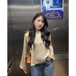  ÁO LỤA SATIN Ý CỔ TRÒN TAY DÀI SIÊU SANG NHIỀU MÀU PHONG CÁCH SANG CHẢNH DỄ MIX ĐỒ 