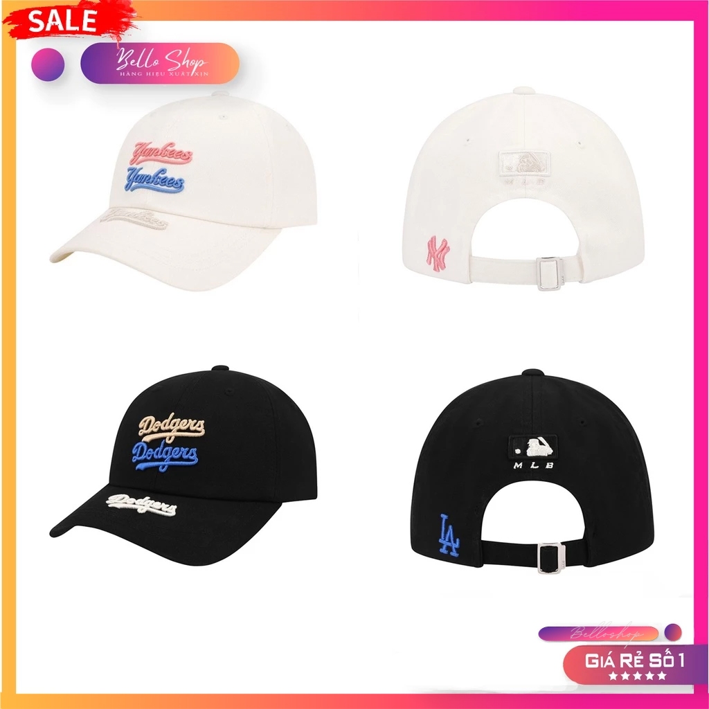 Nón Kết | Mũ Lưỡi Trai MLB Basic Logo Ball Cap N107 | Unisex - Full Tag Code