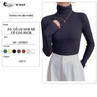 Áo Cổ Lọ Bigsize 10p Tay Dài Thun Gân Thời Trang Thu Đông Giữ Nhiệt