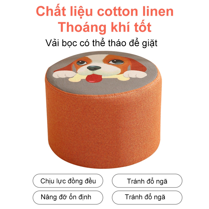 HEINO Ghế Đẩu Tròn Đa Năng Dành Cho Trẻ Em Đơn Giản Ghế Tròn Phòng Khách Bắc Âu Ghế Đẩu Thay Giày | BigBuy360 - bigbuy360.vn