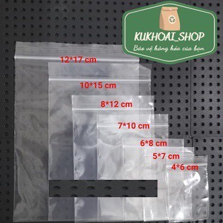 COMBO 100 Túi Zip Viền Trắng Siêu Dai Dày Nhiều Size 0 1 2 3 4 5 6 7 KT 4x6 5x7 6x8 7x10 8x12 10x15 12x17cm