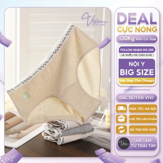  Quần lót Nữ Bigsize Vải thun cotton siêu co dãn cạp trung từ 48 - 100kg - Nội Y Big size Mã N74 