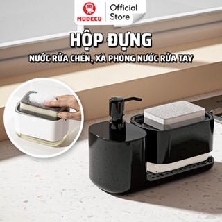 Hộp Đựng Nước Rửa Chén Modeco - Nhả Nước Rửa Bát Tự Động, Bình Đựng Nước Rửa Tay mẫu mới 2024 Nhựa ABS Cao Cấp