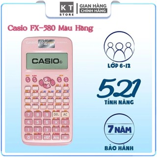 Máy tính CASIO Fx-580VN X Thế Hệ Mới ( Màu Hồng ) Độ Chính Xác Cao - Máy Tính Giá Rẻ - Hàng Thái BH 24 Tháng