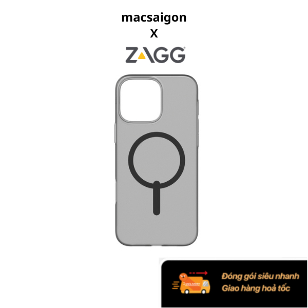 Ốp lưng iPhone 16 Pro ZAGG ESNTL Hampton Snap Lite - Foggy Black