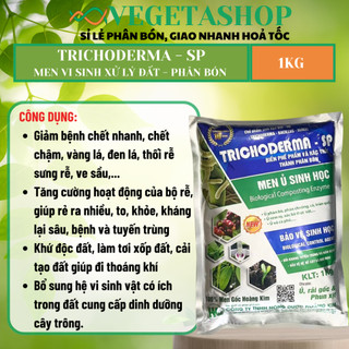 [ Tốt ] Nấm đối kháng Trichoderma - men vi sinh trichoderma chuyên dùng ủ phân chuồng và xử lý đất trồng cây -Vegetashop