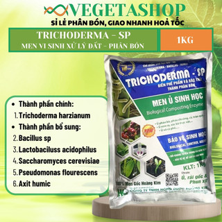 [ Tốt ] Nấm đối kháng Trichoderma - men vi sinh trichoderma chuyên dùng ủ phân chuồng và xử lý đất trồng cây -Vegetashop