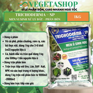 [ Tốt ] Nấm đối kháng Trichoderma - men vi sinh trichoderma chuyên dùng ủ phân chuồng và xử lý đất trồng cây -Vegetashop