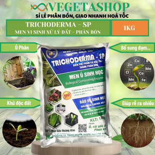 [ Tốt ] Nấm đối kháng Trichoderma - men vi sinh trichoderma chuyên dùng ủ phân chuồng và xử lý đất trồng cây -Vegetashop