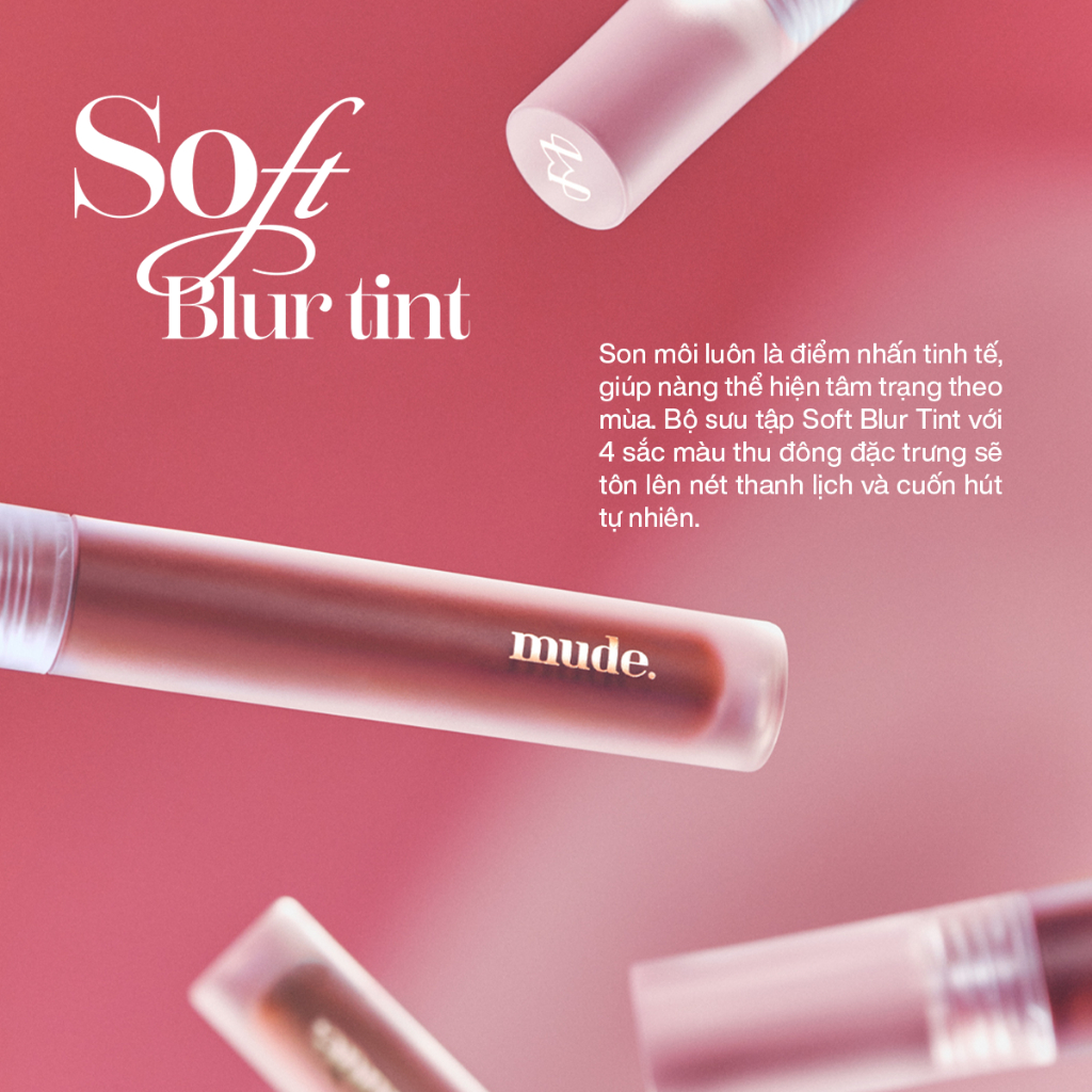 Son Tint Bùn mude Mềm Mịn Phủ Mờ Viền Môi Soft Blur Tint (3g) | BigBuy360 - bigbuy360.vn