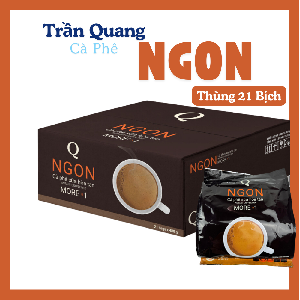 1 Thùng Cà Phê Trần Quang NGON - Thùng 21 Bịch