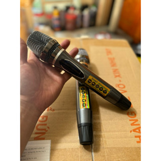 Micro Không Dây (02 mic + bo thu sóng) - MICRO LOA KÉO UHF CAO CẤP CÓ SET TẦN SỐ SÓNG