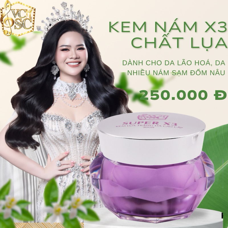 Kem Lụa X3 VCSC 30g - Dưỡng trắng, mờ thâm nám gấp 3 lần