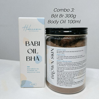 COMBO 3 BODY OIL + BỘT BROWNSKIN(BỘT NÂU)