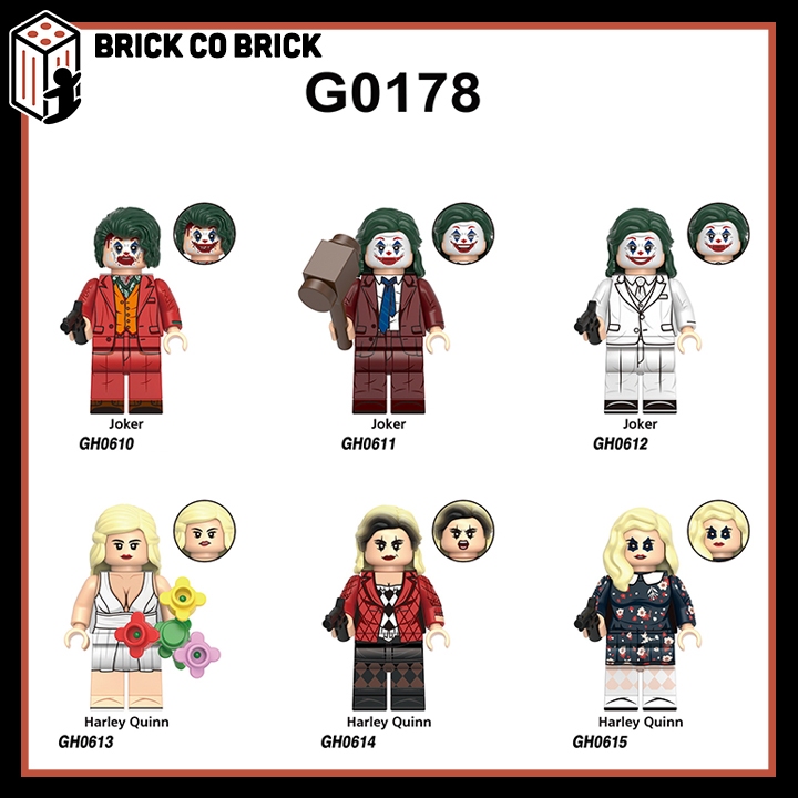 Joker Harley Quinn Mô hình Nhân vật Phản Diện Siêu Anh Hùng Mô hình Joker Harley Quinn G0178