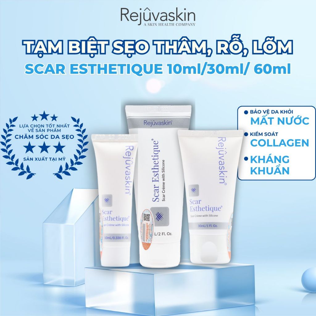 Kem làm mờ Sẹo Thâm, Sẹo Rỗ, Sẹo Lõm Scar Esthetique 10ml/30ml/60ml của Rejuvaskin