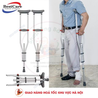 Nạng Chống Nách Có Thể Tháo Rời Bằng Hợp Kim Nhôm Cao Cấp BestCare Hỗ Trợ Đi Lại Sau Chấn Thương