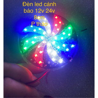  đèn led xoay dẻ quạt led chong chóng 12v 24 to 8cm  gắn xe tải xe máy xe đồ chơi trẻ em 