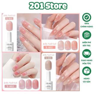 [ Sơn thạch GEL] Xeijay 1pc 7.3ml Gel Sơn Hơ Đèn UV Móng Tay Đá Trong Suốt Sữa Trắng Phổ Biến Cho Mùa Đông Quà Tặng