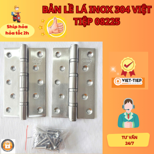 BẢN LỀ LÁ INOX304 VIỆT TIỆP 08225