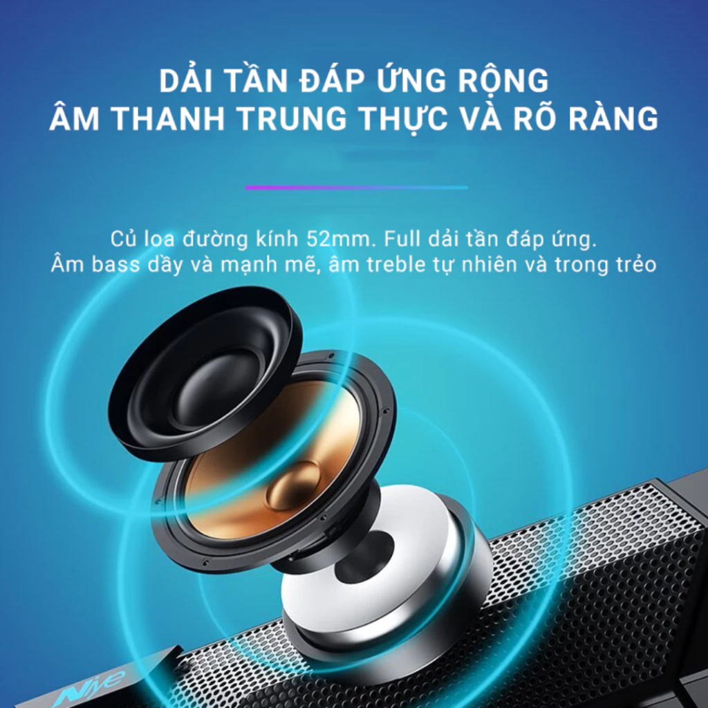 Loa Bluetooth 4D NIYE V18 - Loa Máy Tính Dành Cho Game Thủ, Tích Hợp Soundcard Và Micro Đàm Thoại | BigBuy360 - bigbuy360.vn