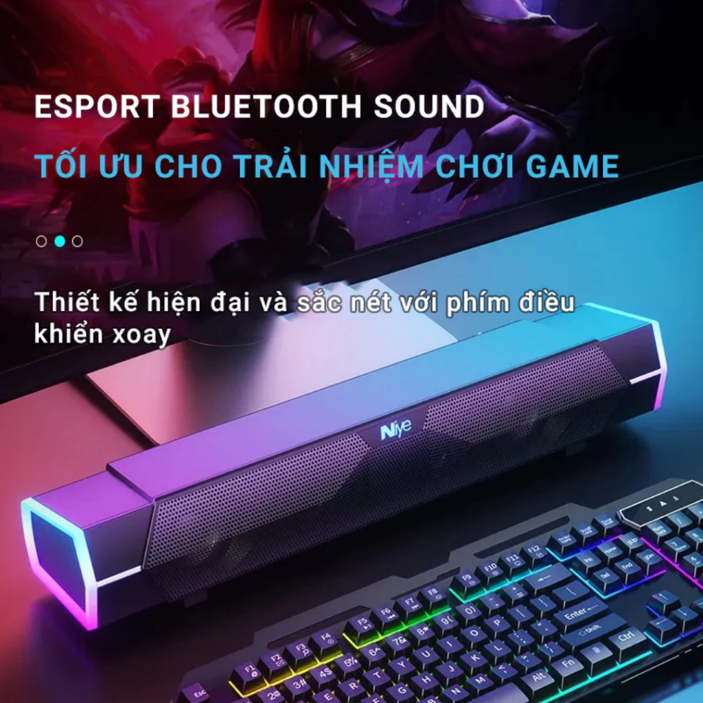 Loa Bluetooth 4D NIYE V18 - Loa Máy Tính Dành Cho Game Thủ, Tích Hợp Soundcard Và Micro Đàm Thoại | BigBuy360 - bigbuy360.vn