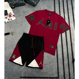 Bộ Quần Áo Bộ Paris Nam Áo Paris Jor Đan In Chữ Paris Siêu Đẹp- Bộ Cộc Jor Đan Chất Liệu Poly Cá Sấu Thoáng Mát 2024 