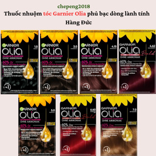  NHUỘM TÓC GARNIER OLIA  Phủ bạc CHỨA NHIỀU DẦU DƯỠNG  60% dầu dưỡng  HÀNG ĐỨC 