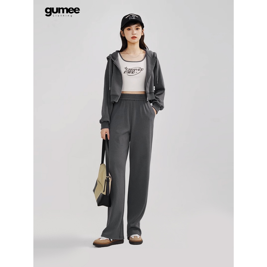 Áo khoác hoodie zip nữ croptop chống nắng nỉ hai da form rộng boxy mũ to thấm hút mồ hôi tốt - GHZ | BigBuy360 - bigbuy360.vn